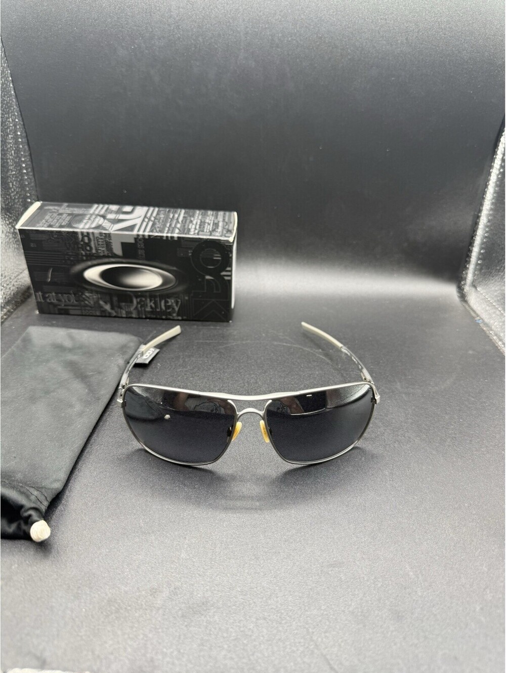 Oakley Plaintiff Squared Lead/Black Iridium Lenses OO4063-03